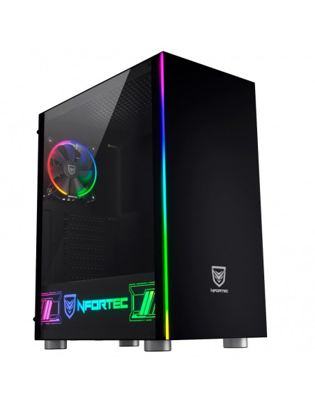 Nfortec Caronte PRO RGB Tempered Glass Gaming Case