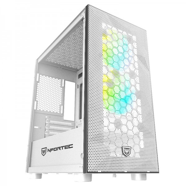 Nfortec Eris White Torre Gaming RGB...