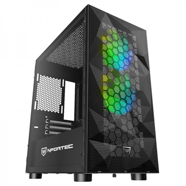 Nfortec Eris Black Torre Gaming RGB...