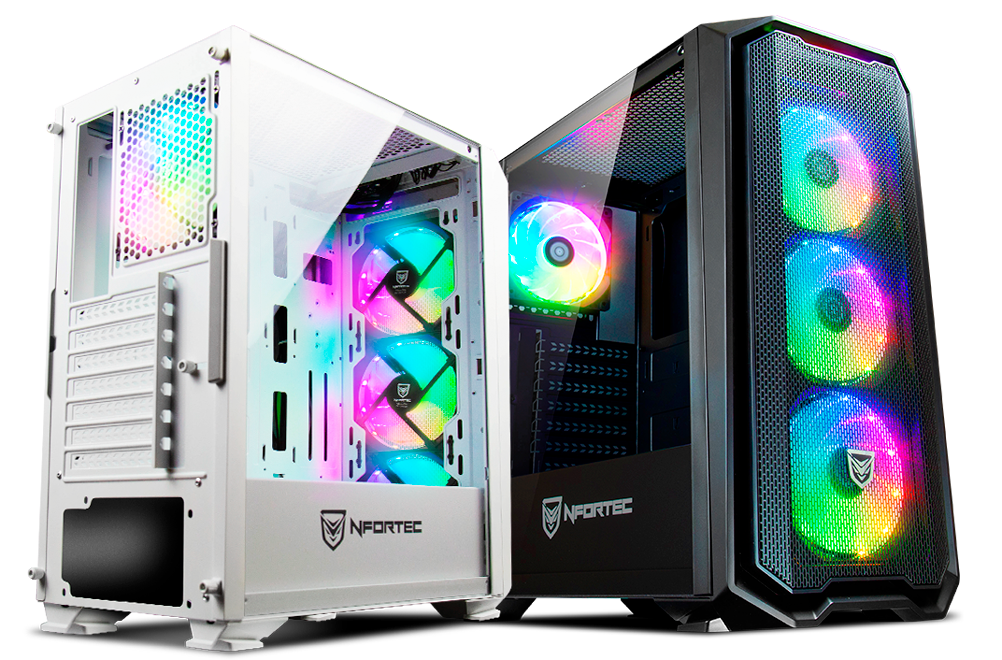 Cajas Nfortec Caja Pc Draco V2 Gaming Rgb Blanca