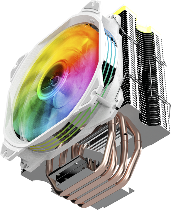 Nfortec Centaurus X Disipador por Aire para CPU con Iluminación A-RGB y hasta 180W de TDP máxima Color Blanco 