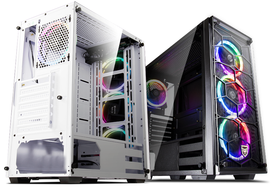 Cajas Nfortec Caja Pc Draco V2 Gaming Rgb Blanca