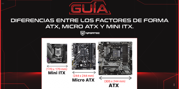 Diferencias entre los factores de forma ATX, Micro ATX y Mini ITX